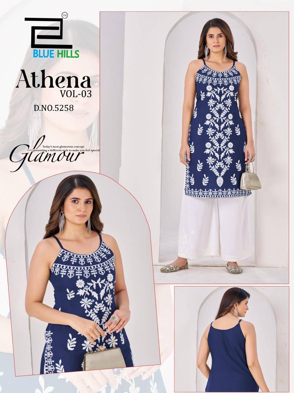 Blue hills athena vol 3 Wholesale kurtis in Ahmedabad